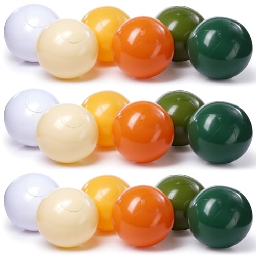 Realspring 24 Pcs Inflatable Beach Balls for Kids Bulk Pastel Solid Color Jumbo Beach Ball Swim Pool Floating Toys Baby Shower Birthday Summer Party Decor(Mainly Green, Yellow, Brown, White,12.5 Inch) - image 1