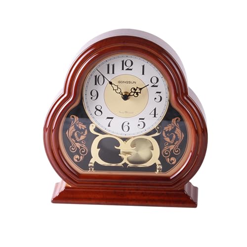BINGOHM Mantel Clocks,Mantel Clock Decorative Chime,Battery Operated - Silent Mantle Clock for Living Room Decor Above Fireplace Mantel, Office, Table
