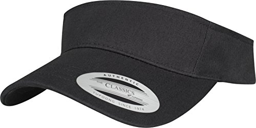 Flexfit Unisex Curved Visor Cap Kape, Schwarz, Einheitsgröße EU