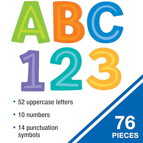 Image of Carson Dellosa 76 pc Modern Decor Bulletin Board Letters Pack, Colorful Letters, Numbers, Symbols, and Punctuation Cutout