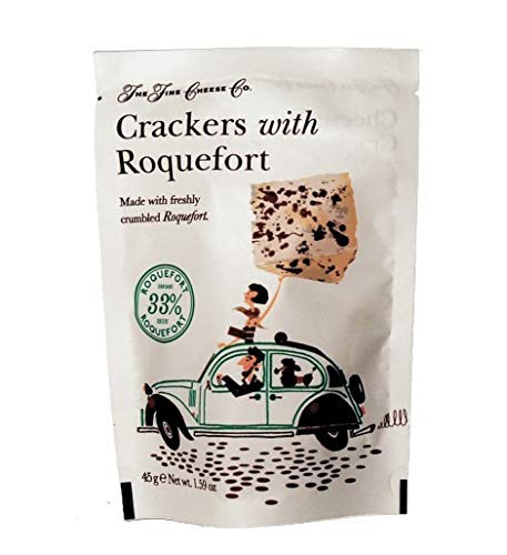 Fine Cheese - Crackers con queso Roquefort 45 g - Caja de: 20 unidades