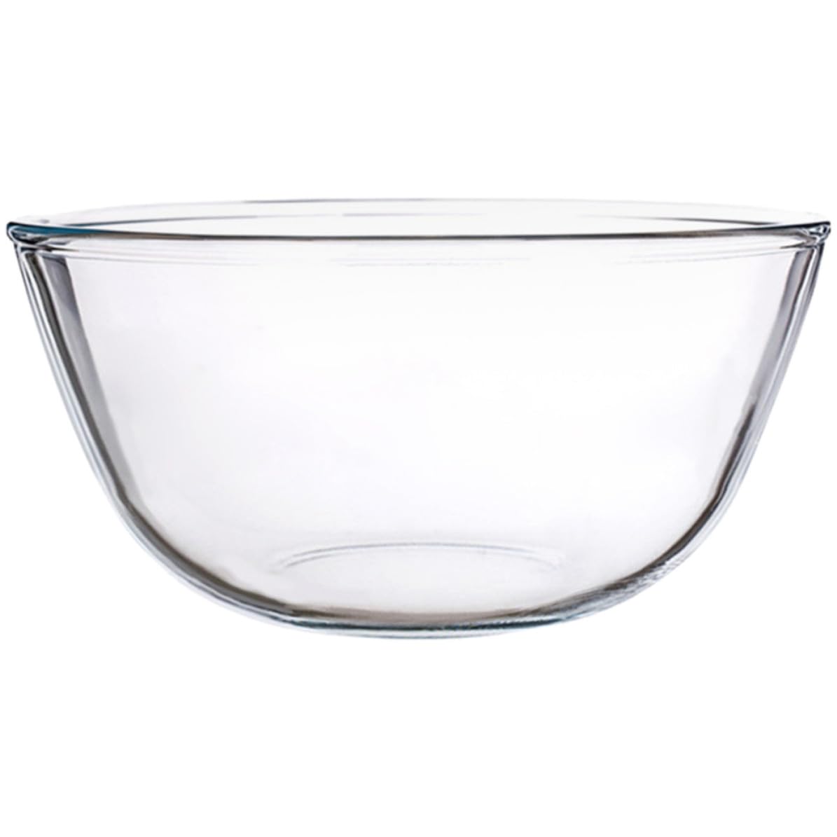 Operitacx Tazón de Sopa de Vidrio Transparente de 2700ml Superficie Lisa y Diseño Redondo Elegante para Servir Postres y Ensaladas en Cocina