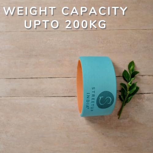 Image of Streetup India Yoga Wheel for Stretching, Exercise, Back Bends, Workout for Unisex With High Density Strong Foam Sweat Resistant (Sea Green Heavy)