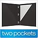 Oxford 2 Pocket Folders with Prongs, Sturdy Plastic Portfolios, Anti-Tear Edges, Letter Size, Purple, Red, Blue, Green, Black, 5 Pack (89117)