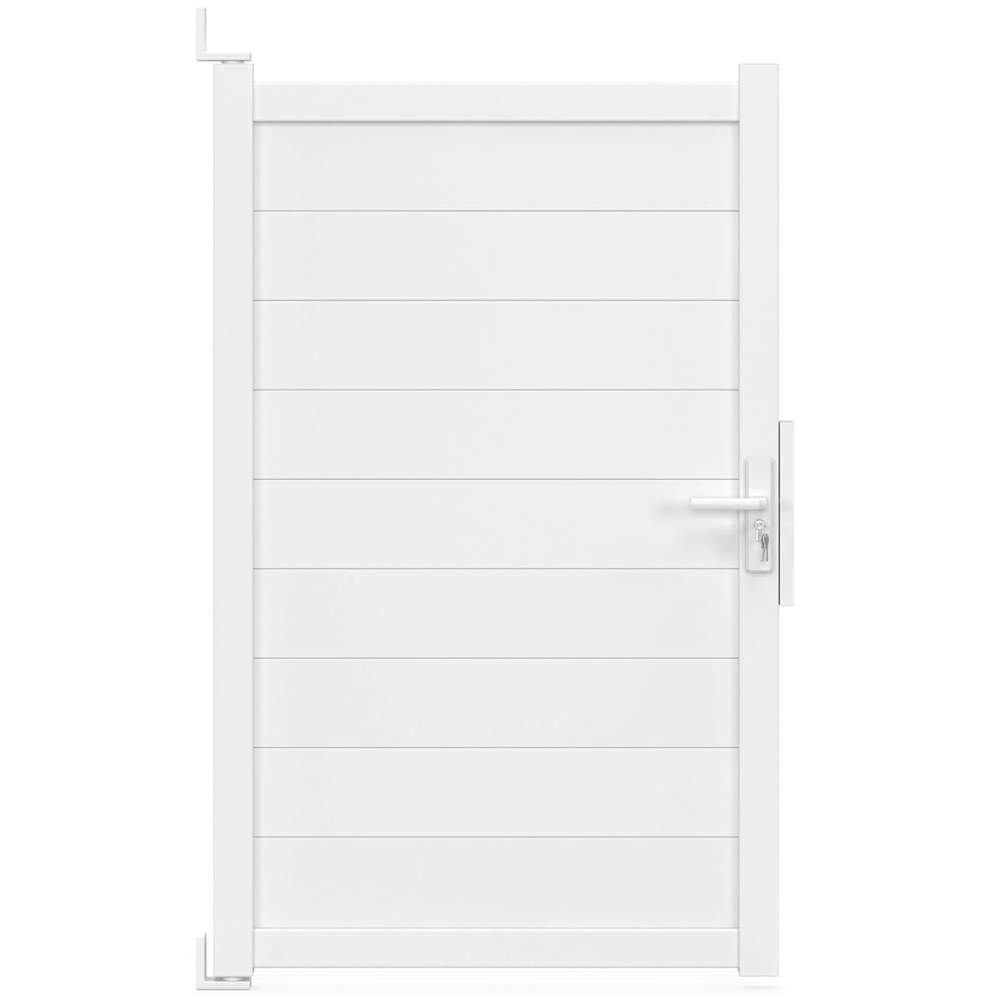 IDMarket - Portillon 100x160 cm en aluminium blanc
