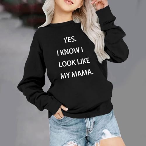 Casual Boys Girls Sweatshirts Long Sleeve Pullover Tops Crewneck Sweatershirt Casual Letter Print Blouses2