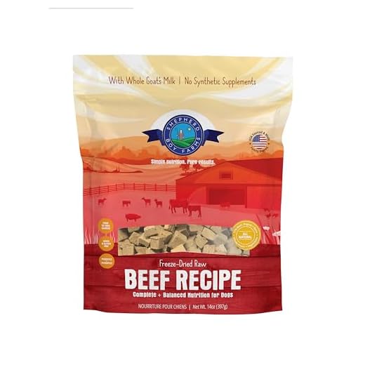 Shepherd Boy Farms Freeze Dried Raw Dog Food, All Natural, No Synthetics, Made in USA with Goat's Milk & Organic Produce, High Protein, Complete Meal (14oz, Beef)