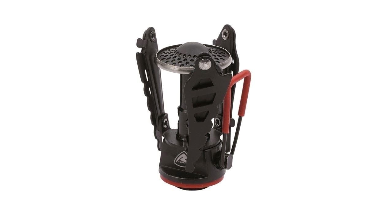 Robens Firefly Gaskocher | Hartschalen-Behälter inklusive, Direkt an Gaskartusche befestigbar, Leicht und kompakt, Klappbarer Topfständer