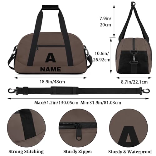 Personalized Boy/Girl Dance Bag, Custom Name/Team Name Gymnastics Bags, Suitable for Weekend Travel Overnight Kids Gym Bag sports Travel Bags Dark Gray2