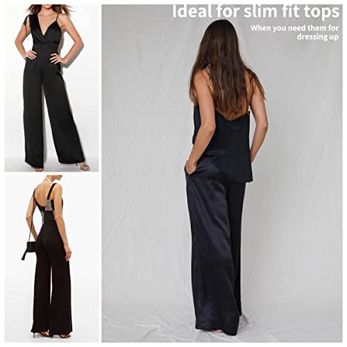 Wantschun Womens Wide Leg Pajama Pants Satin Silk Casual Loose Elastic Waist Lounge Pants Pj Bottoms Black;S #TOP5