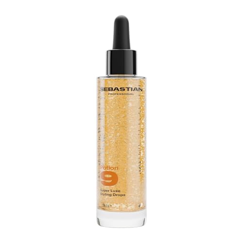 Sebastian Professional Potion 9 Super Luxe Styling Drops Leichte Haarstylingpflege mit 72h Anti-Frizz Kontrolle UV- & Hitzeschutz für geschmeidiges glänzendes Haar 30 ml