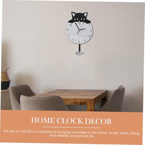 Horloge murale chat design simple cadeau idéal pour salon et maison - 3
