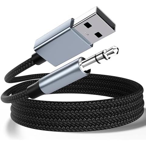 USB to 3.5mm Audio Cable, USB to 3.5mm Aux Cord Compatible with Laptop PC PS5/4 USB to 3.5mm Aux Jack Audio Adapter for Headphone Speaker(3.94ft/1.2m). NOT Work for Charging and MP3 TV Car PS3 Truck Cover