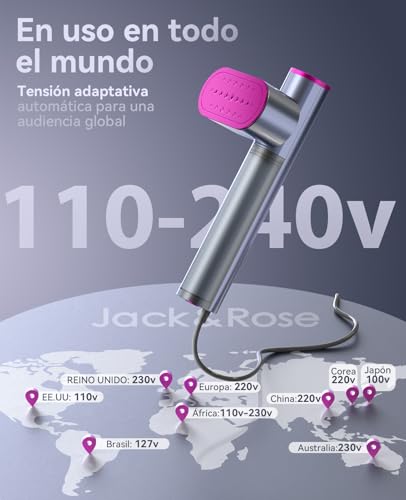 Plancha de Vapor Viaje con voltaje mundial, 100-240V plancha vapor, Vapor continuo 22g/min Calentamiento rápido en 15s, 3 modos de planchado, 1000W Steamer para viajes y en casa - imagen 2