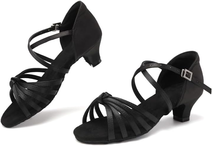 AOQUNFS Girls Latin Dance Shoes Low Heels Tango Salsa Ballroom Practice Performance Dancing Shoes,217XGG
