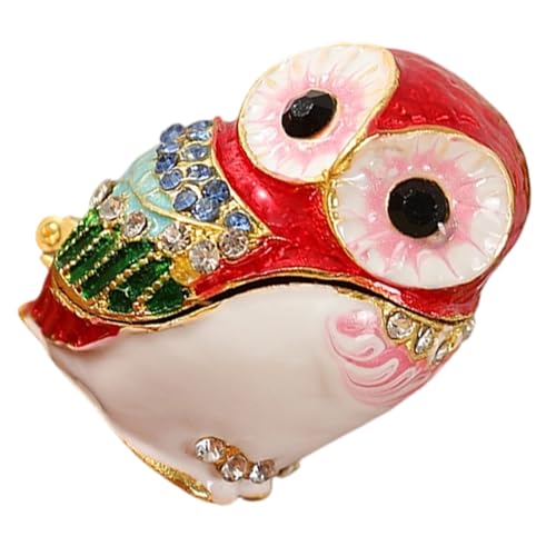 [Worpo] Elegant Owl Shape Metal Jewelry Organizers Portable Case for Rings Earrings Storage Case