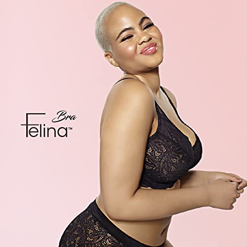 Felina Paramour Peridot Lace Full Coverage Bra - Comfortable Bras For Women - Unlined Bra With Underwire (Black, 38Ddd) #TOP4