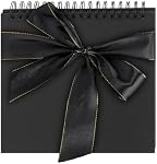 8 x 8 Inch Black Scrapbook Album - Hardcover Kraft Blank Memory Book for Wedding Baby Travel Student Record DIY Craft Projects