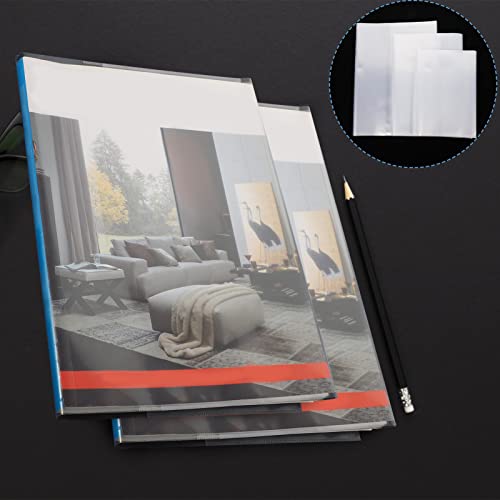 Tofficu 30 Peças Capa de Livro de Plástico Transparente Protetor de Livro Anti-Riscos Capa de Livro