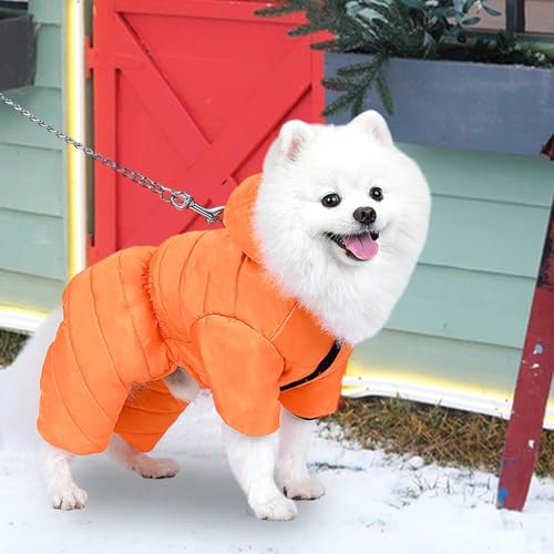Abrigo de invierno para perro en algodón impermeable y resistente al viento 4
