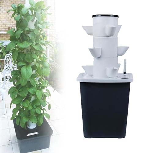 Pionowy hydroponiczny system wieżowy, 2-6-warstwowy aeroponiczny ogród z 10-30 otworami, zestaw do uprawy bez gleby, na balkon, oszczędność miejsca, stojak do uprawy roślin na zioła i warzywa