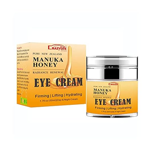 Manuka Honey Eye Cream for Dark Circles and Puffiness, Under Eye Cream, Anti Aging Eye Cream, Improve the look of Fine Lines and Wrinkles, Retinol and Aloe Vera Natural Relief
