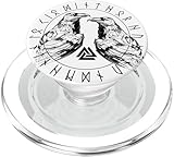 Viking Odin Ravens Huginn and Muninn a Hugin and Munin PopSockets PopGrip for MagSafe
