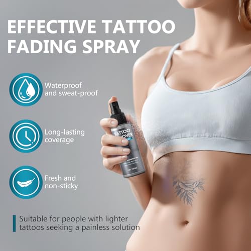 Tattoo Remover Spray - Natural Professional-Strength Formula to Safely Fade & Lighten Tattoo Ink, Supports Skin Recovery, Non-Invasive - Image 4