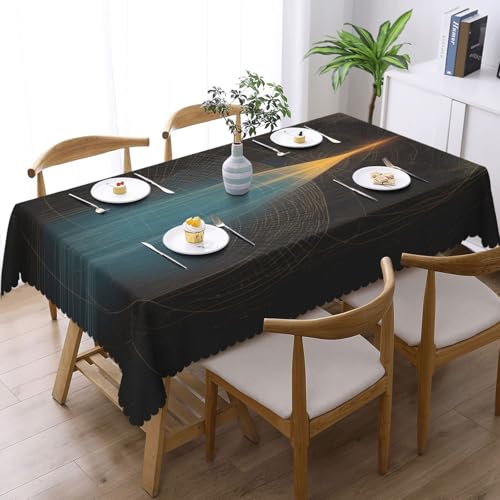 Nappe carrée en polyester imprimé et lavable pour table rectangulaire - 3