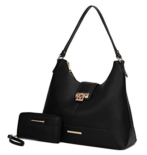Image of MKF Collection Hobo Bag for Women & Wristlet Wallet Set, Vegan Leather Handbag Purse Set, Shoulder bags by Mia K