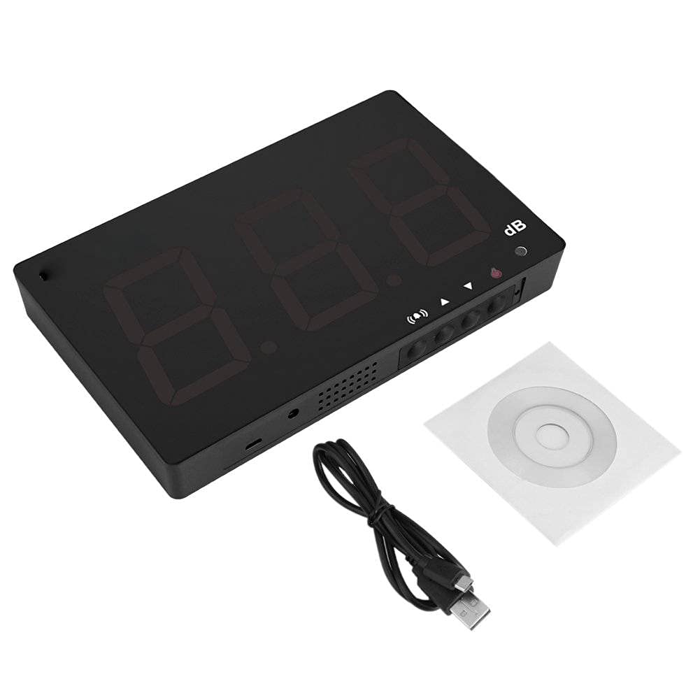 Medidor de nivel de sonido USB SW-525B, probador de medición de ruido con pantalla LCD grande con alarma, para colgar en la pared, 9, 6 pulgadas, 30-130dB