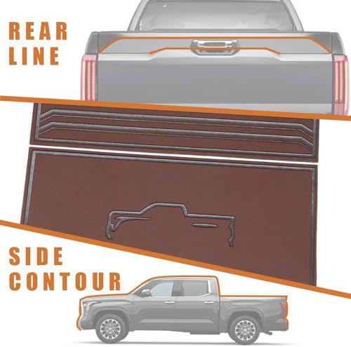 TripleAliners for 2022 2023 2024 2025 2026 Tundra Center Console Leather Insert Storage Organizer Accessories with Trim Compatible with Toyota Tundra 2022-2026 SR SR5 Limited TRD PRO (Leather Brown) — view 4