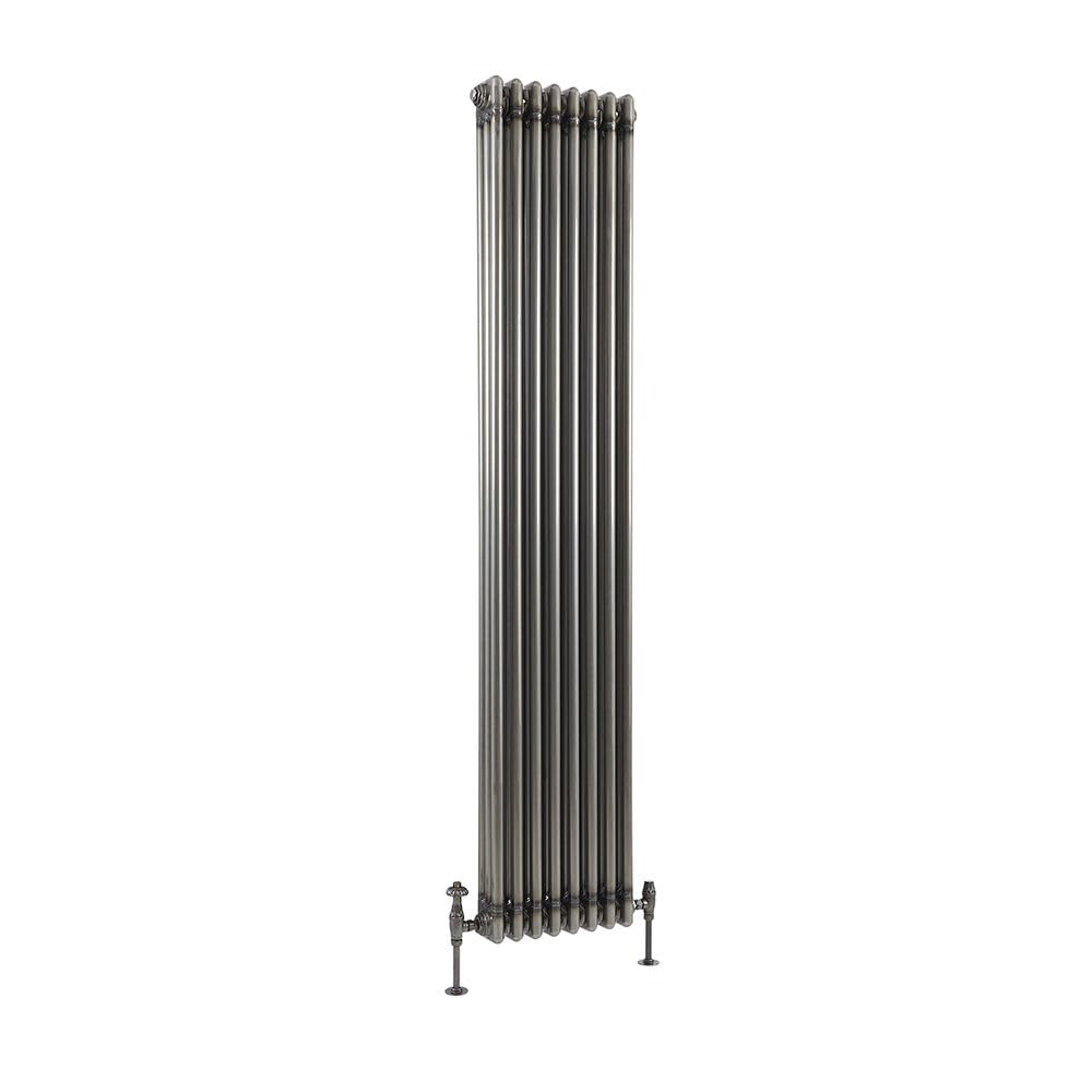 Milano Raw Metal Windsor Cast Iron Style Vertical Triple Column Radiator - 1800 X 380Mm