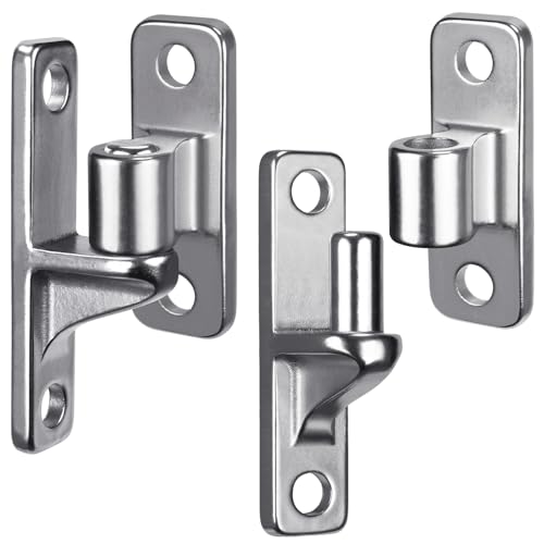 Dolibest Heavy Duty 304 Stainless Steel Gate Hinges, Non-Welded One-Piece Design, Wall Mount Gate Hinges with 5/8'', Post Mounting for Farm Gates Wall/Wooden Fences, 600 lbs Capacity, (2 Set) by Dolibest - Used condition - US$23.99