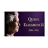 Ecoticfate Jubiläumsfahne - 3 x 5 ft Flagge Ihrer Majestät zum Gedenken an die Königin Elizabeth II Großbritannien Flagge,Wetterfeste Queen Elizabeth II Platinum Jubilee 2022 England-Flagge