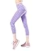 Produktbild Croslimit Damen Yoga Leggings - Upgrade hoher bund Tummy Control - Hidden Pocket - Plus Size Sport Leggings Running Tights Training hose Casual Trousers(S, SPD Violett Capris(bund Tasche))