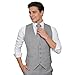 Alizeal Mens Classic Solid Color Formal Business Suit Vest Regular Fit Waistcoat with 5 Buttons, Light Gray-M