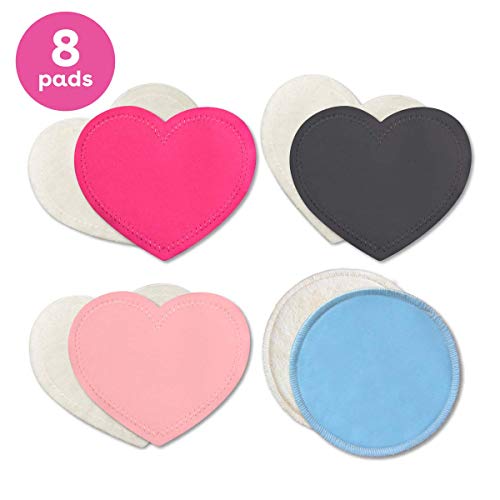 Bamboobies Women’s Nursing Pads, Reusable And Washable, Multi-Color, 3 Regular Pairs And 1 Overnight Pair, Leak-Proof Pads For Breastfeeding, 4 Pairs #TOP1