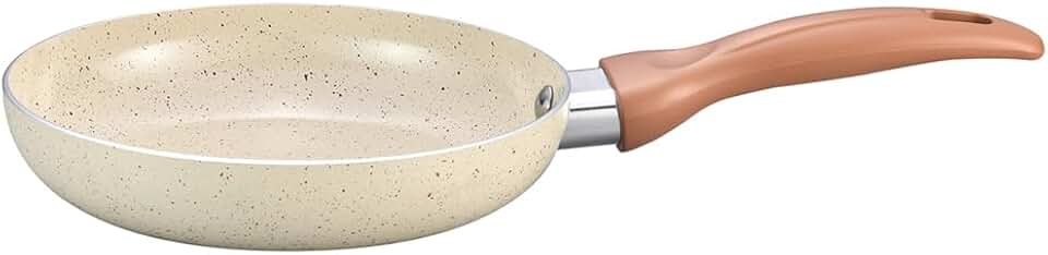 Oikos - Frigideira 18cm Antiaderente de Revestimento Cerâmica Terrara Bege com 5 Camadas para Fogão a Gás, Elétricos, Cerâmicos e Halogênio