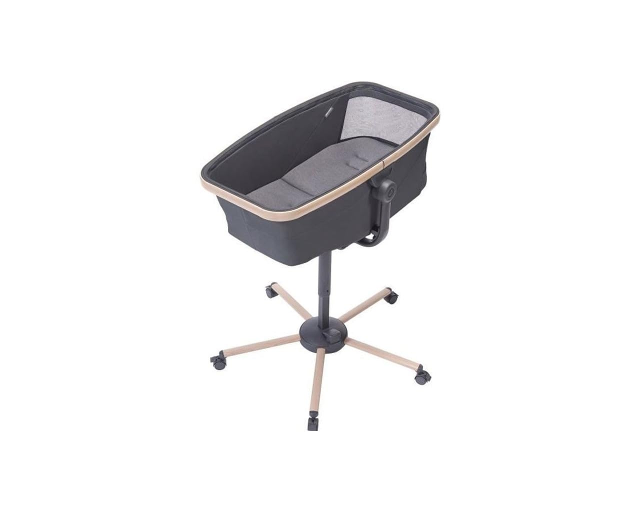 Maxi-Cosi Alba All in 1 Bassinet, Baby Bassinet, Reclining Bassinet and Highchair, 100% Recycled Fabrics, 0 Months - 3 Years (15kg), Combine with Maxi-Cosi Alba Meal Kit, Beyond Graphite