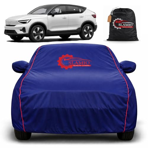 Image of Car Cover for Volvo EC40 2026 | 100% Waterproof Heavy-Duty 3-Layer Car Body Cover | All-Weather Rain, UV, Sun & Dust Protection | Custom Fit | Mirror & Antenna Pockets | Navy Blue