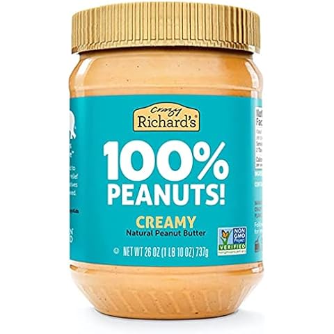 Crazy Richard's 100% All-Natural Creamy Vegan Peanut Butter with No Added Sugar and Non-GMO, 26 Ounce (Pack of 1) Cover