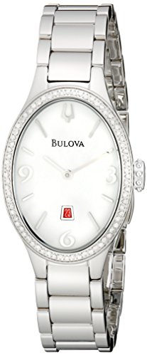 Bulova ���f�B�[�X96R192 �A�i���O�f�B�X�v���C �A�i���O�N�I�[�c �V���o�[�̘r���v