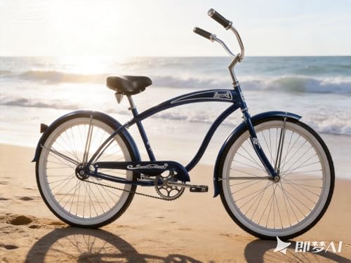 Bicicleta playera retro de 26 pulgadas para mujer, frenos de contrapedal miniatura 3