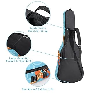 Housse de transport étanche pour guitare avec bandoulière réglable Motif fleurs et papillons, Multicolore 03., 42.9×16… - Les Beatles, Paul McCartney, John Lennon, RIngo Starr, George Harrison Housse de transport étanche pour guitare avec bandoulière réglable Motif fleurs et papillons, Multicolore 03., 42.9x16… – Image 3