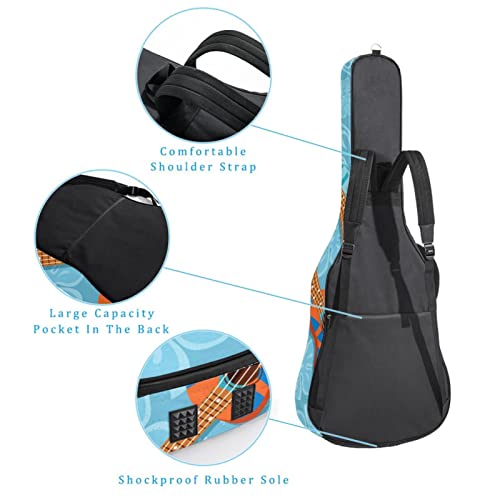 Housse de transport étanche pour guitare avec bandoulière réglable Motif fleurs et papillons, Multicolore 03., 42.9×16… - Les Beatles, Paul McCartney, John Lennon, RIngo Starr, George Harrison Housse de transport étanche pour guitare avec bandoulière réglable Motif fleurs et papillons, Multicolore 03., 42.9x16… – Image 4