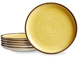 ONEMORE 10.5 Inch Porcelain Dinner Plate, Ceramic Dinnerware Serving Set of 6 - Salad Plates, Pancak