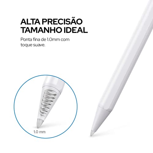 Caneta Pencil WB Para iPad com Palm Rejection e Ponta de Alta Precisão de 1.0mm - Branca (não compat