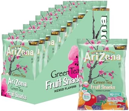AriZona Fruit Snacks, Green Tea - 5 oz Bags (12 Pack)