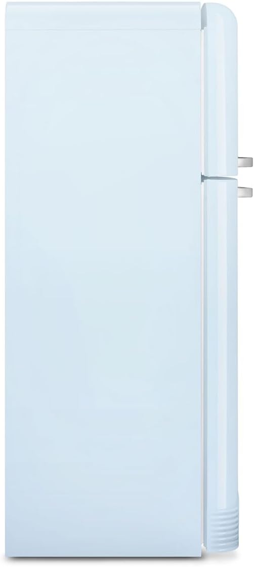Smeg FAB50 Retro Style Refrigerator – 19.28 cu. ft. Freestanding Fridge-Freezer, Dual Cooling, No-Frost, Adjustable Glass Shelves, Chrome Handle – Pastel Blue – Made in Italy